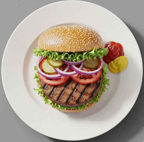 The Big Bun Beef Burger 